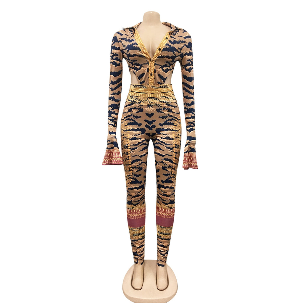 Leopard Print SexyJumpsuit