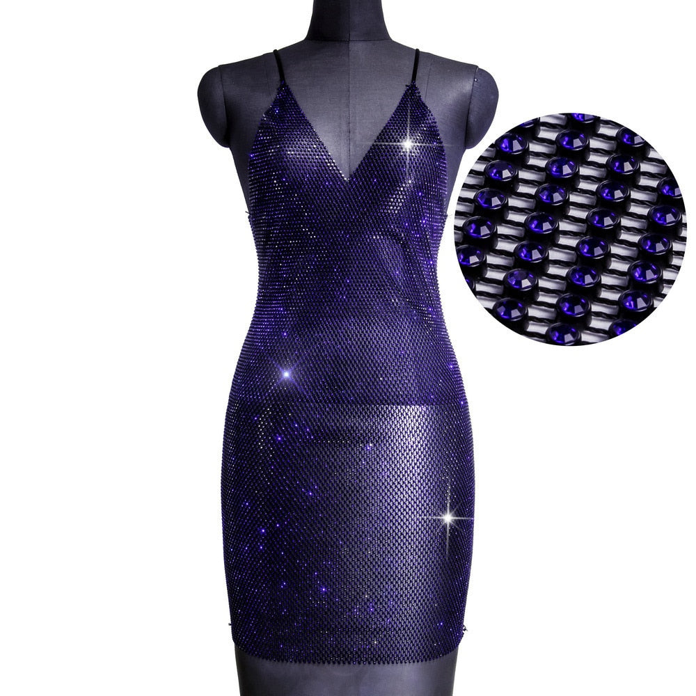 Sexy Sequined Glitter Dress Backless for Beach Nightclub Party