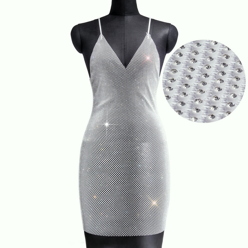 Sexy Sequined Glitter Dress Backless for Beach Nightclub Party